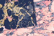 Blush and Navy Marble Digital Paper, a Texture Graphic by Digital Curio (Thumbnail 2 of 4)