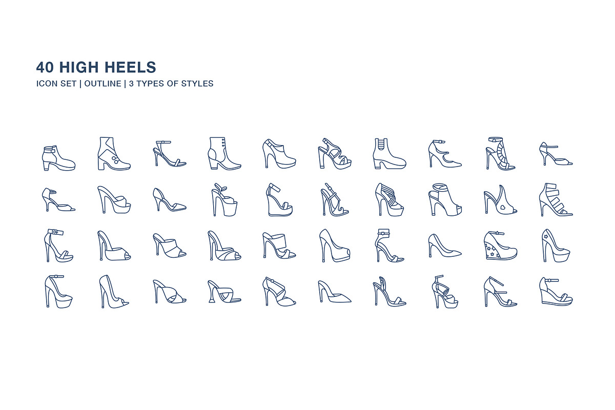 High Heels icon set, an Icon by Icongeek26 (Photo 3 of 4)