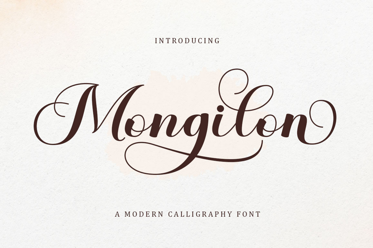 Mongilon Script, a Script Font by Has_rizal (Photo 1 of 12)