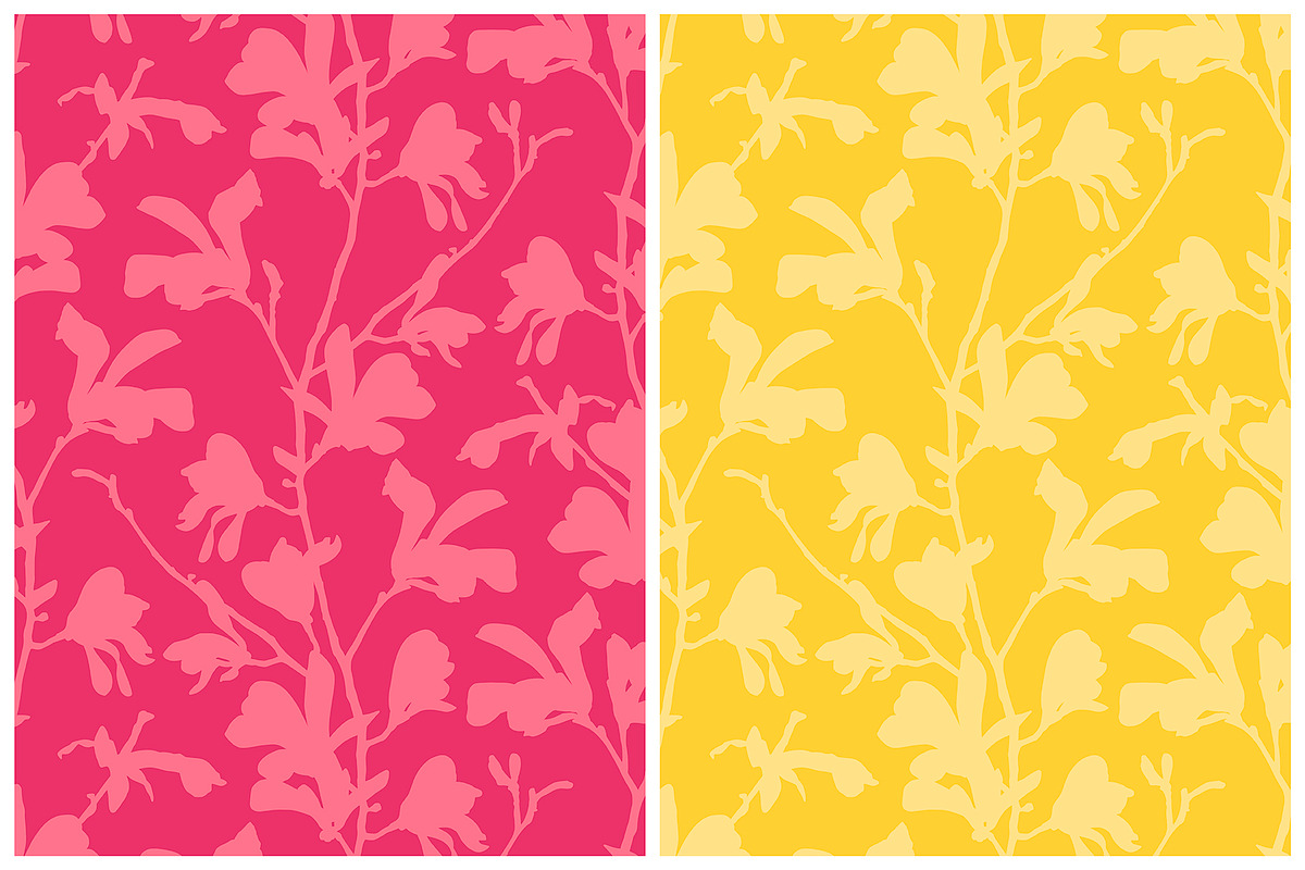 Magnolia flowers blooming set, a Pattern Graphic by Krolja (Photo 5 of 9)