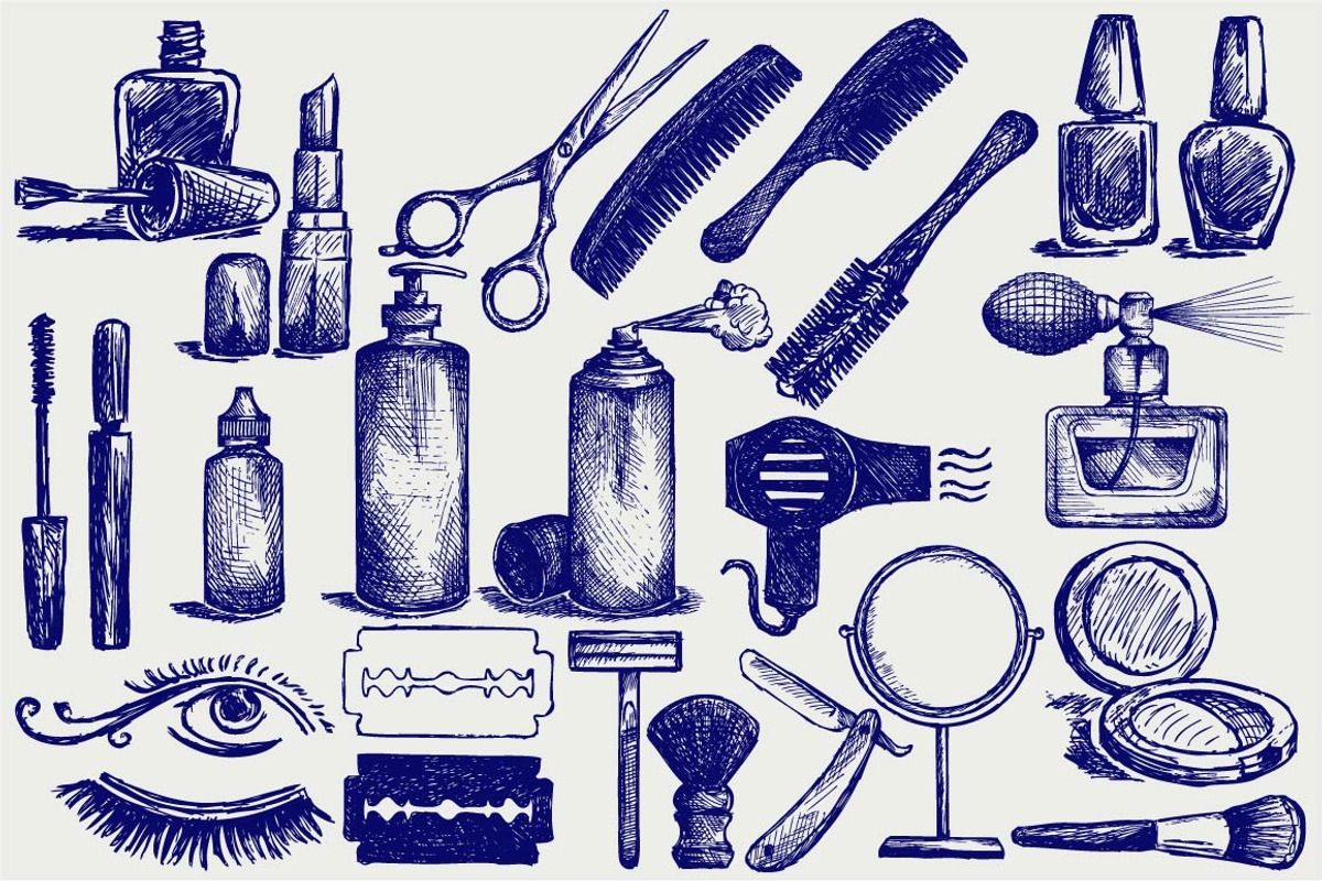 Set of cosmetic products, an Object Graphic by LineworkStock (Photo 3 of 3)