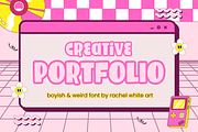 Boyish & Weird, a strange font, a Sans Serif Font by Rachel White Art (Thumbnail 12 of 12)