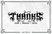 Megas Blemor - Tattoo Font, a Blackletter Font by Iqsiart Studio (Thumbnail 10 of 10)