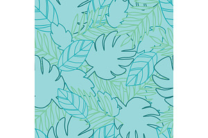 Botanical Jungle Leaves Pattern