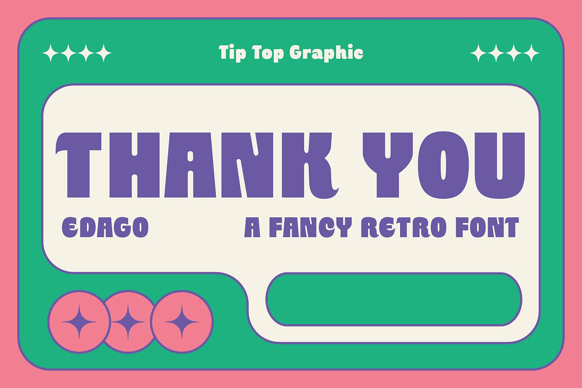 Edago - Fancy Retro Font, a Sans Serif Font by Tiptop Graphic (Photo 8 of 9)
