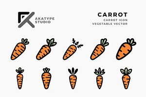 Carrot Icon Vector, an Icon by Akatype Studio