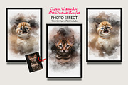 Watercolor Animal Art Photo Effect, an Action Add-On by MRI STUDIO (Thumbnail 1 of 16)