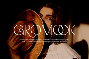 Gromook - Elegant Modern Font, a Serif Font by Iqsiart Studio