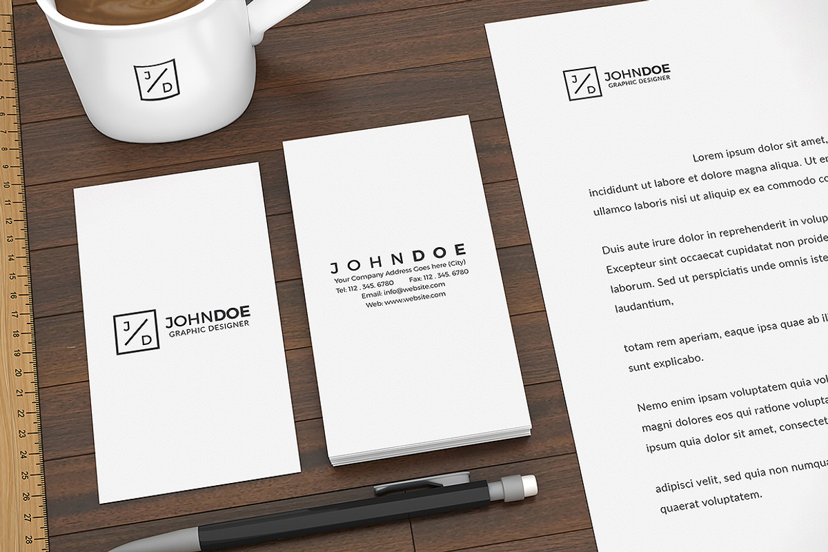 Modern Stationery Mock Up, a Mockup by Shahjhan (Photo 1 of 5)