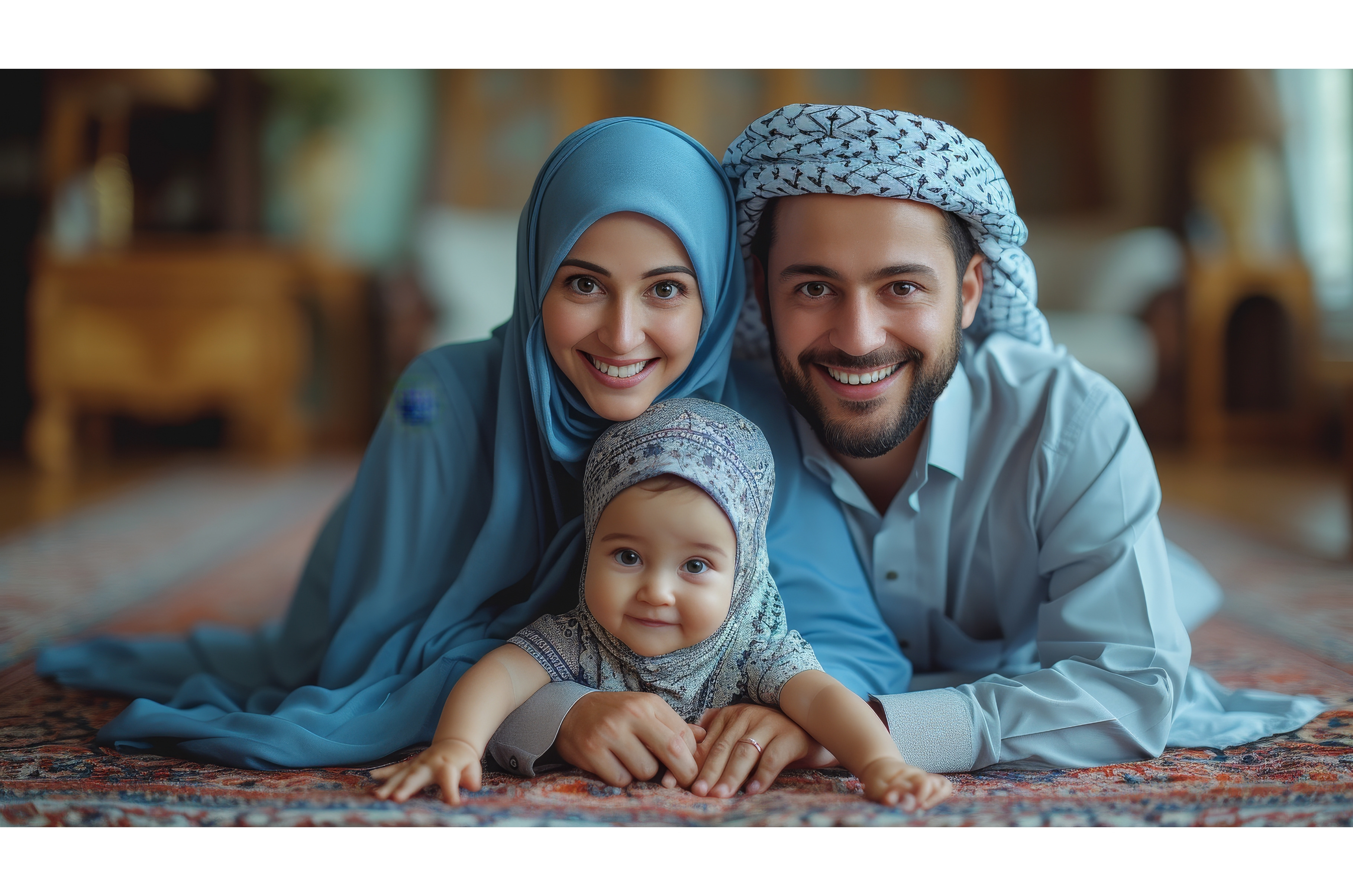 The Arabic parents making a roof of | People Images ~ Creative Market