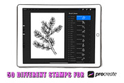 50 Pine brunch Procreate Stamps, a Brush Add-On by Procreate Sale (Thumbnail 2 of 6)