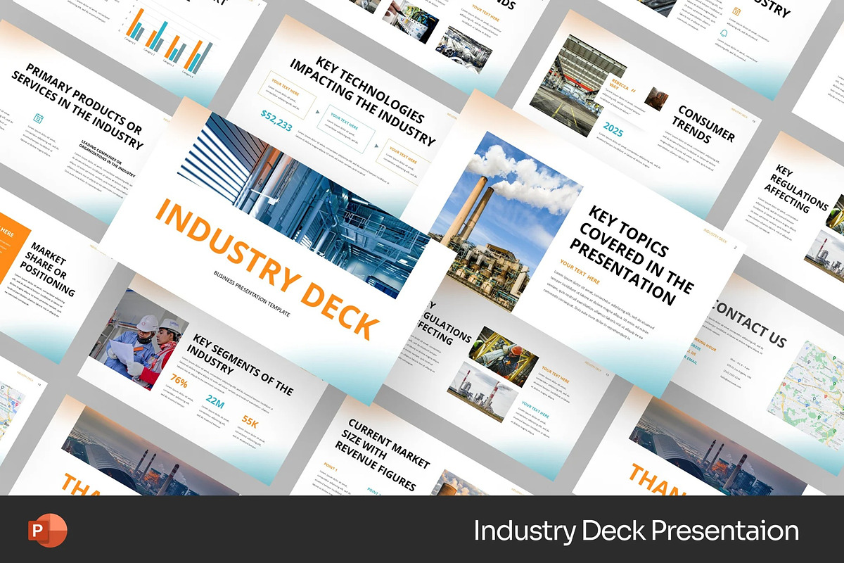 Industry Deck Powerpoint Templates, a Presentation Template by Fit-tee (Photo 1 of 2)
