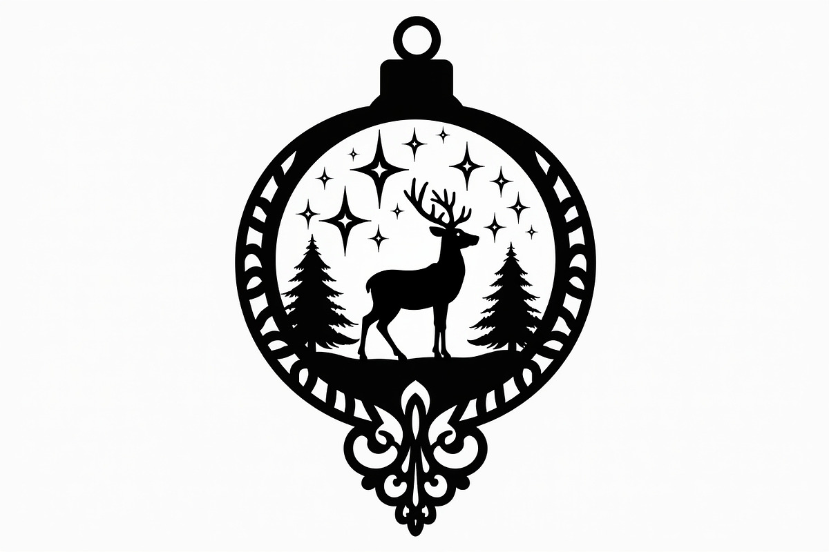 Christmas Laser Cut Ornament Bundle, a Graphic by musafir_fashion (Photo 11 of 16)