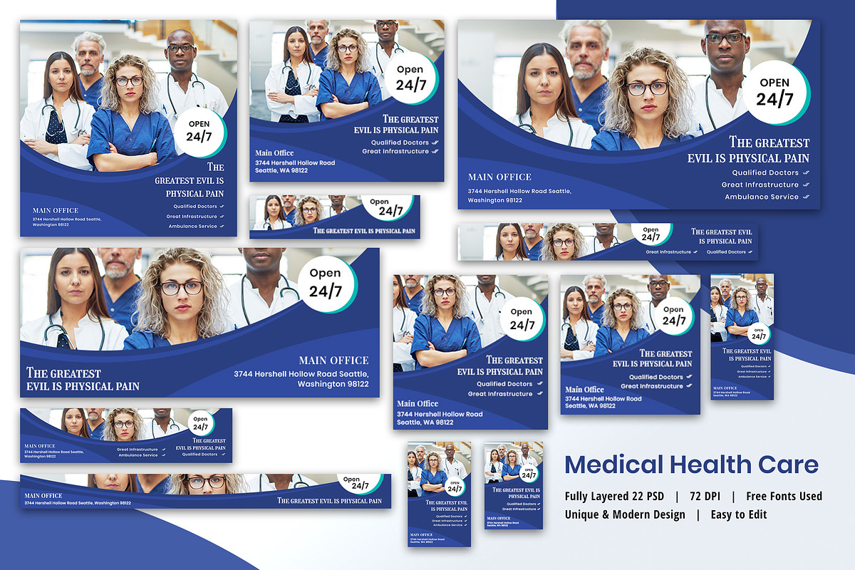 Hospital Medical Web Ad Banners, a Templates & Theme by 3djagan