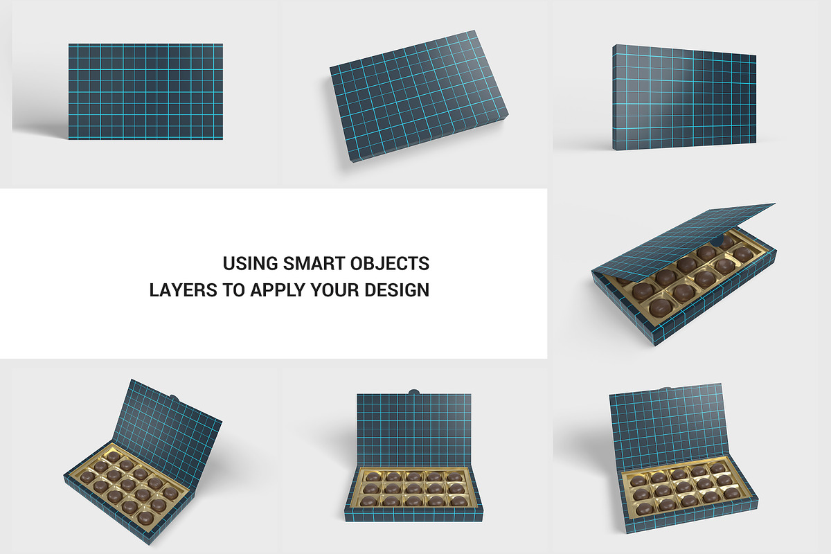 Box Of Chocolates Mockup, a Packaging Mockup by Seven Lights (Photo 3 of 11)
