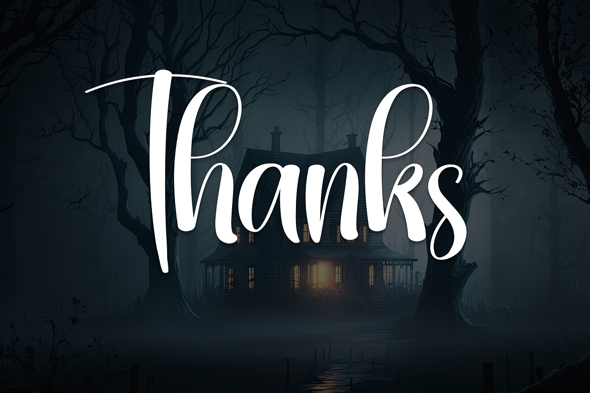 Haunted | Script Font, a Handwritten Font by Scratchones (Photo 9 of 9)
