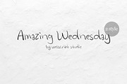 Amazing Wednesday - Handwritten Font, a Font by Wellscript Studio (Thumbnail 1 of 11)