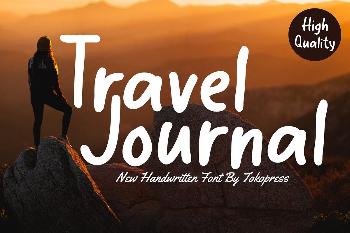 Travel Journal - Handwriting Font, a Sans Serif Font by TokoPress (Photo 1 of 10)
