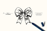 Coquette Bow Sketches, a Decorative Illustration by Elena Pimonova (Thumbnail 5 of 10)