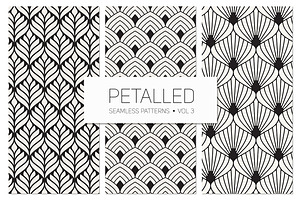 Petalled Seamless Patterns Set 3