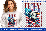4th of July America T-Shirt Design, a Seasonal Illustration by Creative Arslan (Thumbnail 1 of 5)