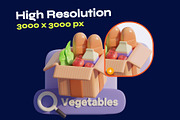 Shopping & Grocery 3D Icon Pack, a Food & Drink 3D Model by orenjidesign (Thumbnail 3 of 8)