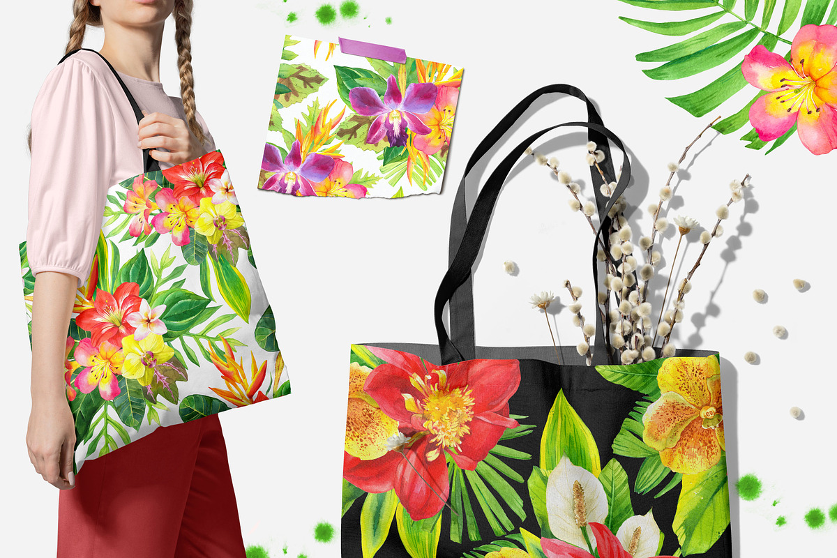 Tropical Flower Set, an Illustration by Mona Monash (Photo 2 of 12)