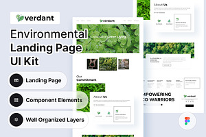 Environmental Conservation UI Kit, an UI Kit Template by hiddemaru