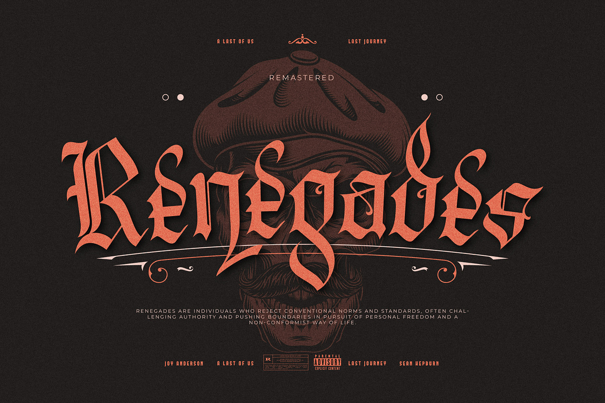 Rosezy Striking Blackletter Font, a Blackletter Font by infernostudio3 (Photo 4 of 10)