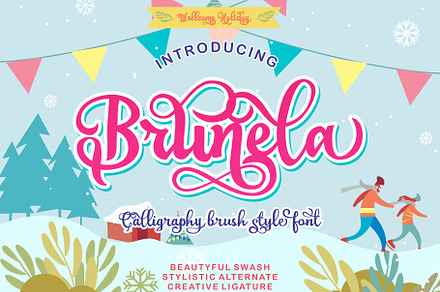 Brunela - Handrawn Calligraphy font