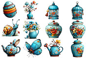 Whimsical Spring chinoiserie blue, an Illustration by Designworld (Thumbnail 4 of 5)