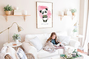 Funny Panda - color pencil clipart, an Animal Illustration by KatsiarynaKa (Thumbnail 10 of 16)