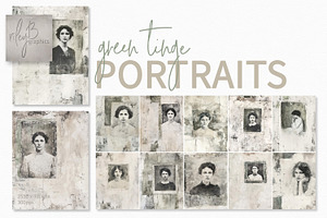 Green Tinge Portraits, a Decorative Illustration by rileyBgraphics