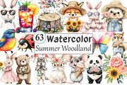 Summer Woodland Clipart, a Seasonal Illustration by Design Market (Thumbnail 1 of 5)