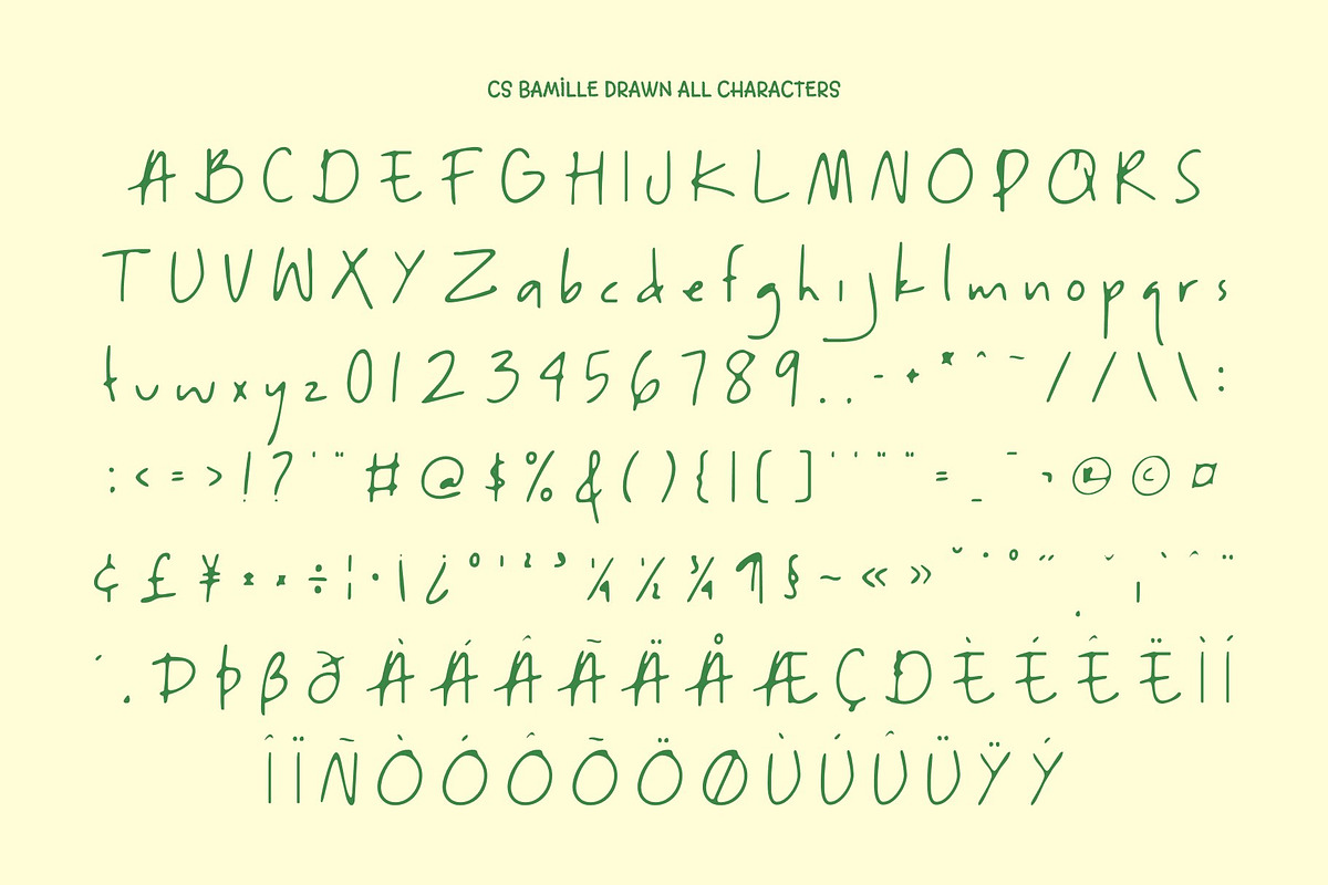 CS Bamille Drawn, a Handwritten Font by Craft Supply Co. (Photo 8 of 8)