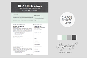 Resume Template + Cover Letter WORD