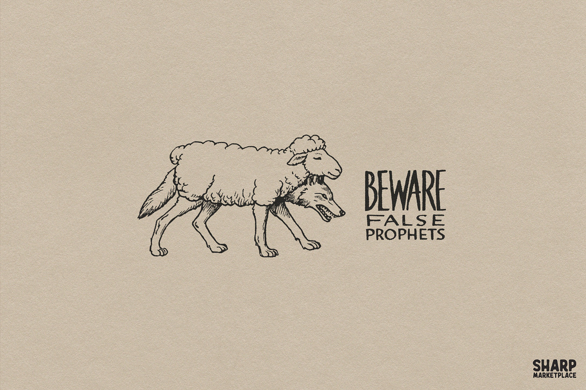 Beware False Prophets Wolf In Sheep, an Object Graphic by SharpMarketplace (Photo 1 of 4)