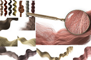 46 Wavy Hair on Transparent PNG Bund, an Object Graphic by Kseniya-Omega (Thumbnail 4 of 5)