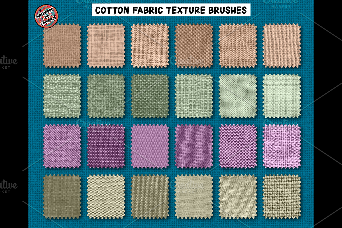 Procreate Fabric Texture Brush Bundl, a Brush Add-On by AlwaysBeColoring (Photo 5 of 15)