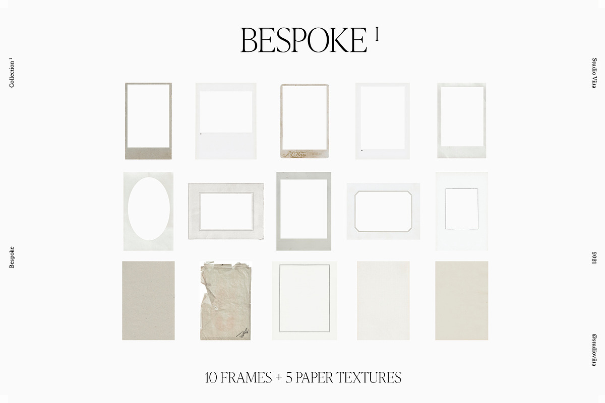 Vintage Scan Border And Texture Bundle