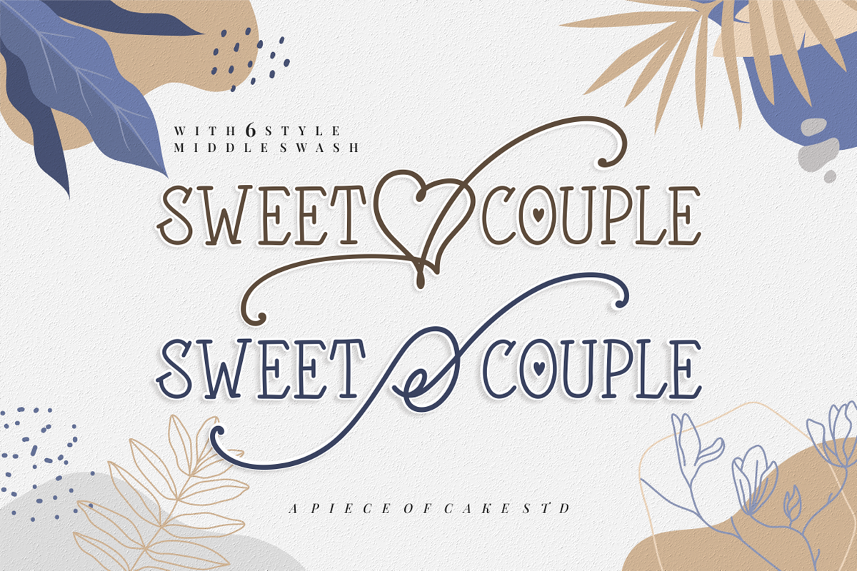 Sweet Couple - A Lovely Display Font, a Handwritten Font by a Piece of Cake (Photo 1 of 8)