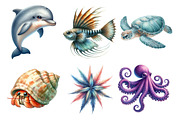 Ocean-Themed Animals Clipart Bundle, an Illustration by Daily.Designs (Thumbnail 5 of 5)