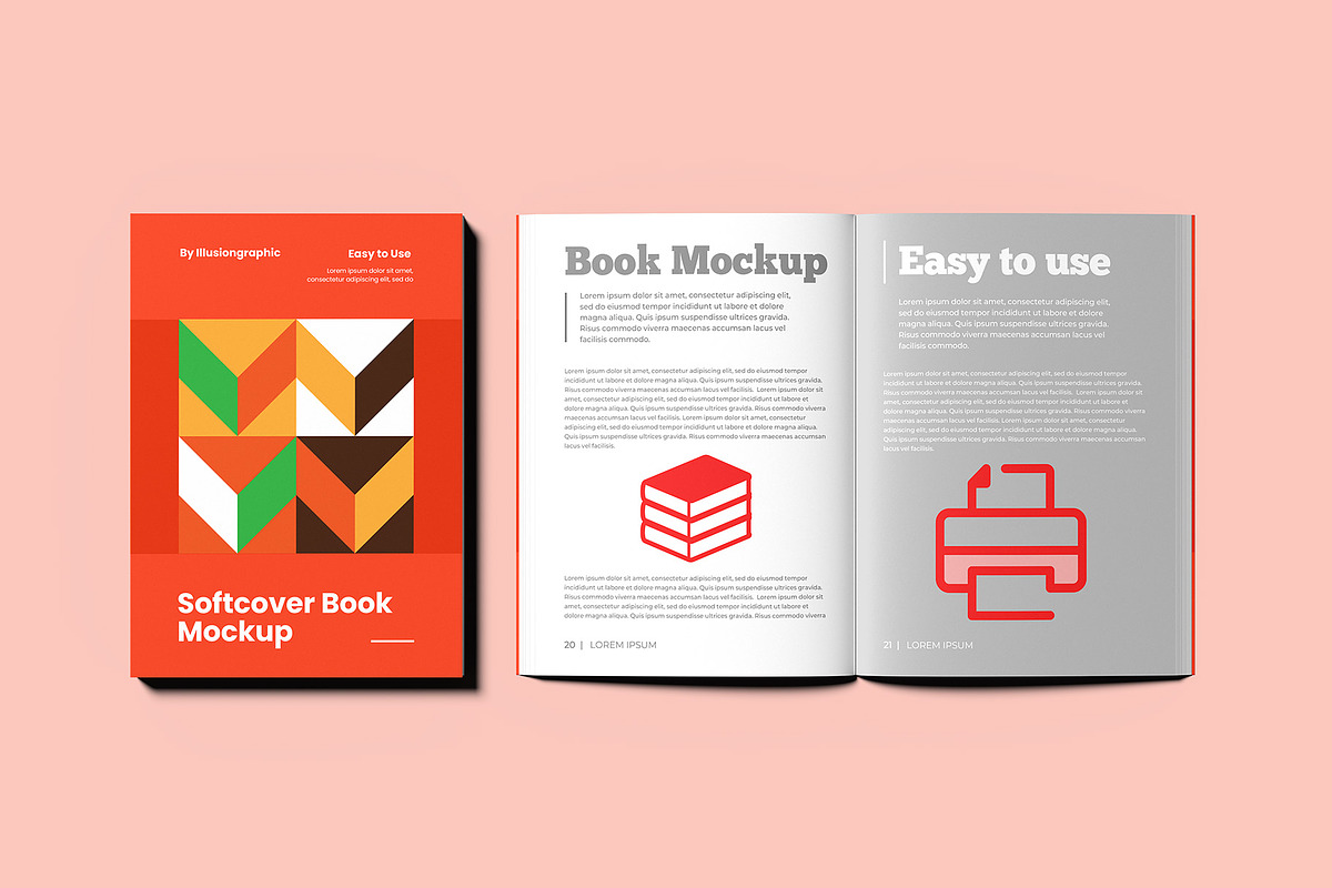 Softcover Book Mockup - 12 views, a Books & Magazine Mockup by Illusiongraphic (Photo 7 of 25)