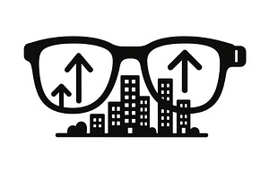 Urban growth viewed through glasses, an Object Illustration by ZinetroN