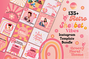 Bright Retro Style Social Media Kit, a Social Media Template by Faytemplates (Thumbnail 1 of 9)