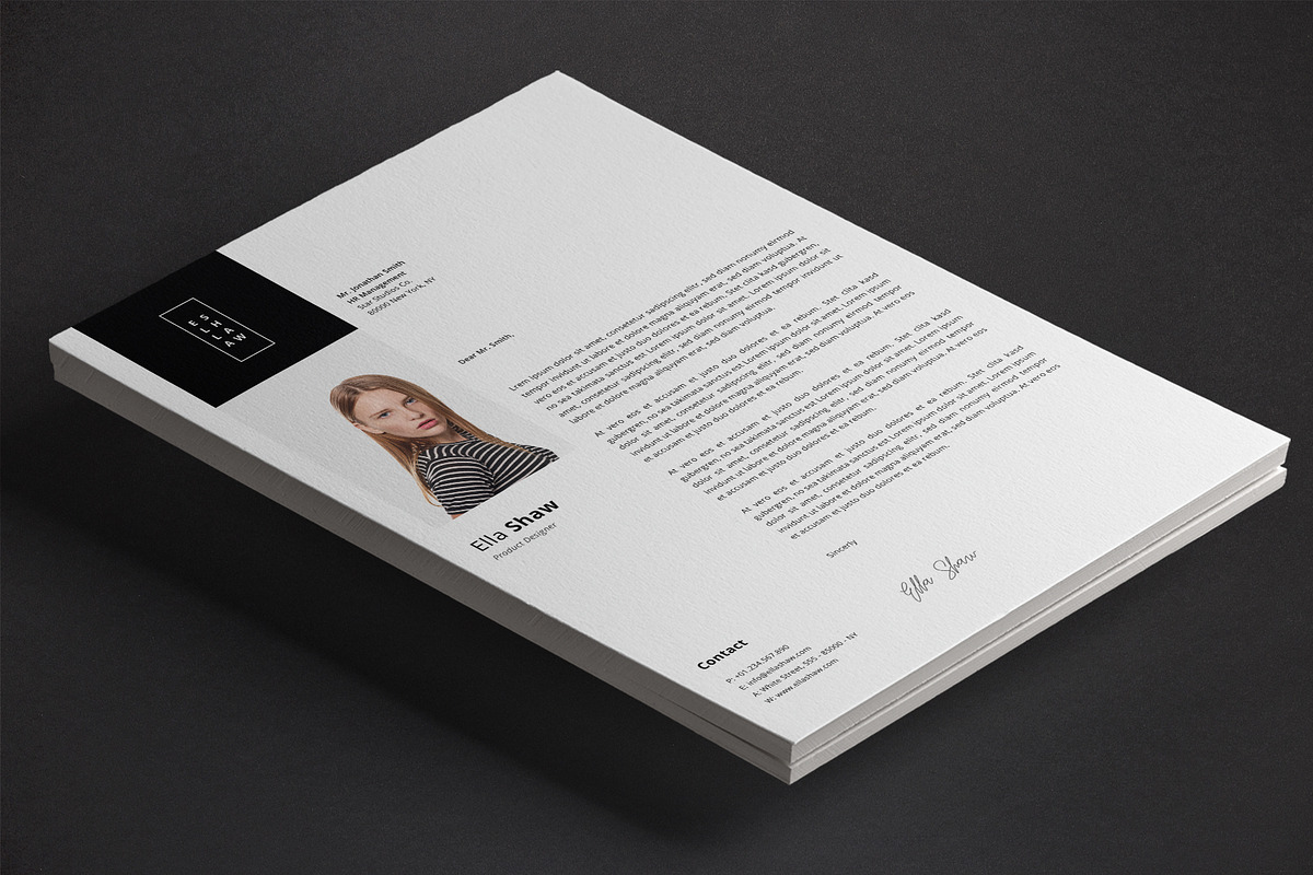 Ella Resume Template, a Resume Template by Nina Shaw (Photo 5 of 10)