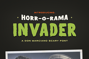 Invader Scary Font, a Font by DonMarciano