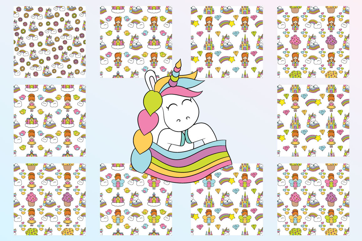 Unicorn 2 - elements and patterns, an Animal Illustration by My Sweet Dreams (Photo 5 of 5)