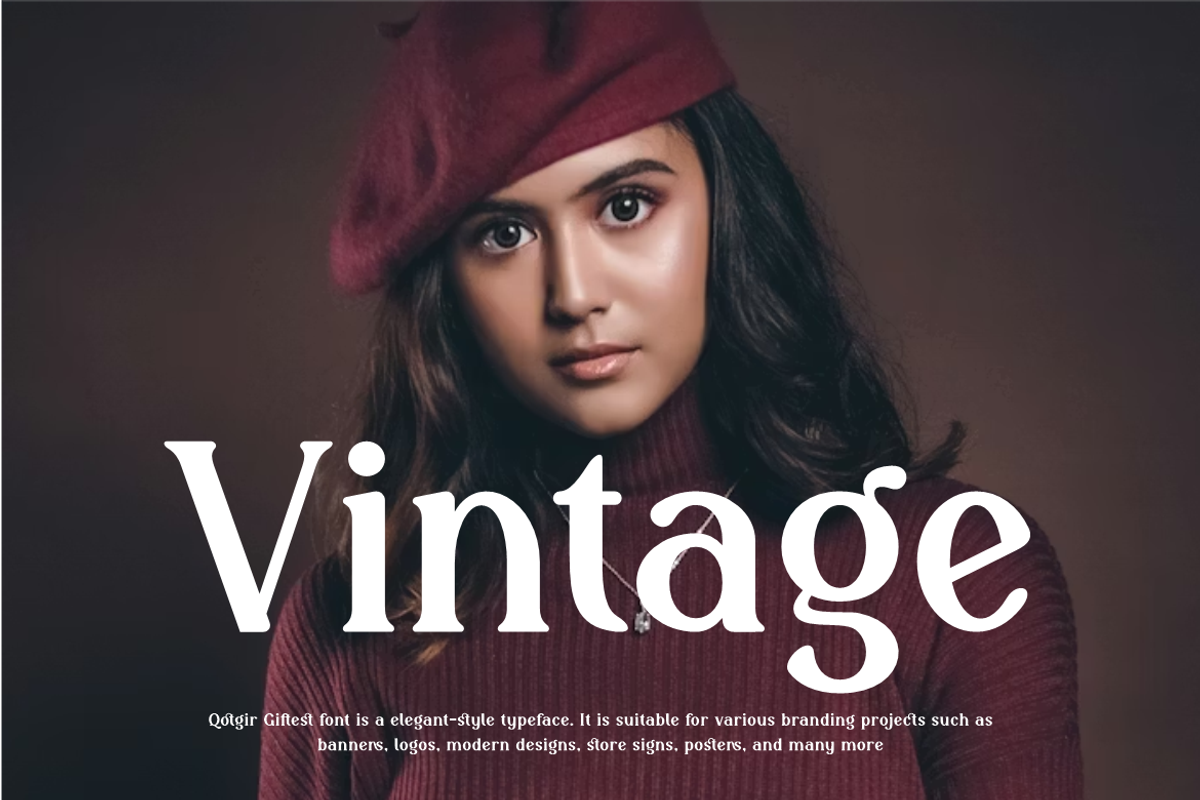 Qotgir Giftest Elegant Vintage Font, a Serif Font by QR Design Studio (Photo 4 of 14)