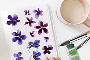 Garden Violet Clipart Purple Bouquet, a Decorative Illustration by Download Graphic Art (Thumbnail 2 of 7)